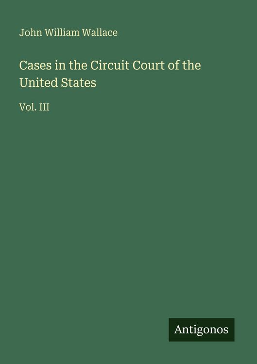 Produktbild: Cases in the Circuit Court of the United States