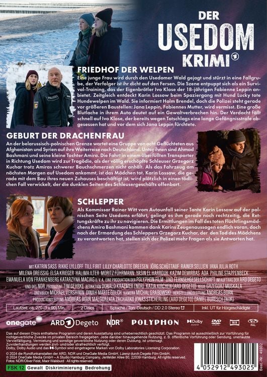 Produktbild: Der Usedom-Krimi: Friedhof der Welpen / Geburt der Drachenfrau / Schlepper [2 DVDs]