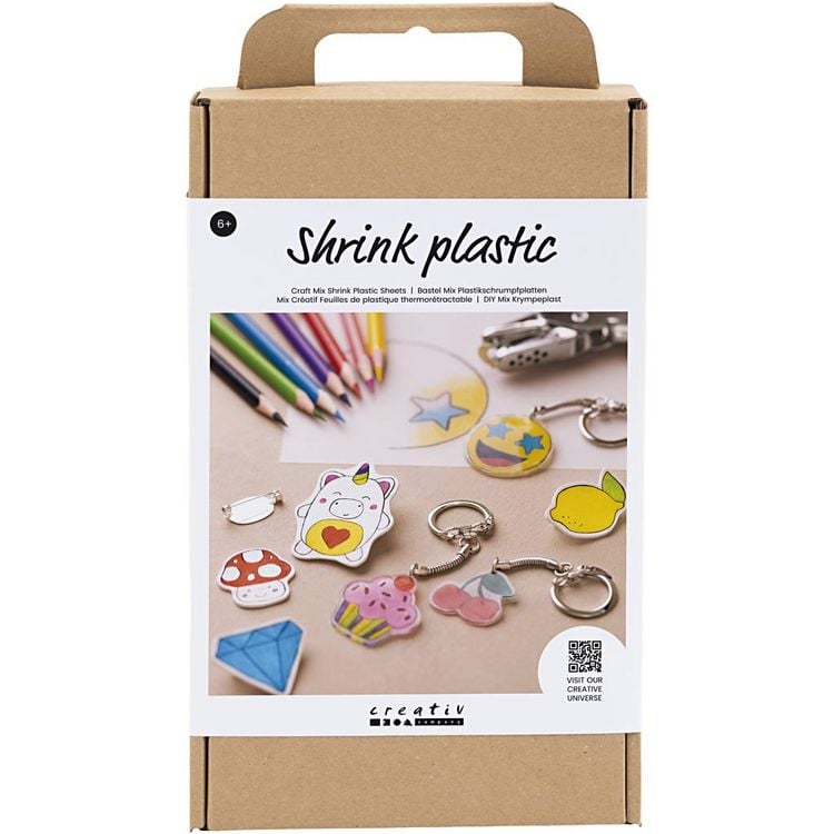 Produktbild: Creativ Company DIY Sets Plastikschrumpffolie Kreativ Mix Plastikschrumpfplatten, Accessoires, Kreativ Box