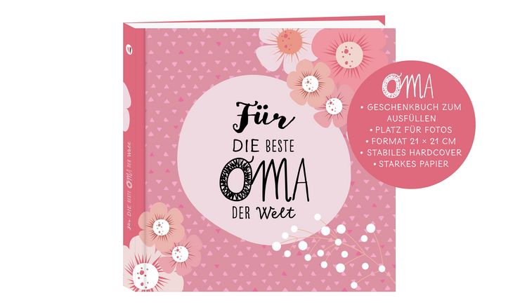 Produktbild: Das Erinnerungsbuch f&uuml;r die beste Oma der Welt. Ausf&uuml;llbuch zum Verschenken f&uuml;r die Oma zum Geburtstag, oder Muttertag. Liebevolle Geschenkidee f&uuml;r Oma von Enkeltochter und Enkelsohn. Geschenkbuch