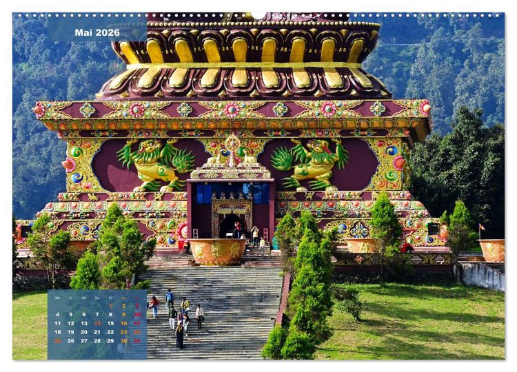 Produktbild: Sikkim &ndash; Buddhistisches Kleinod im Himalaya (hochwertiger Premium Wandkalender 2026 DIN A2 quer), Kunstdruck in Hochglanz
