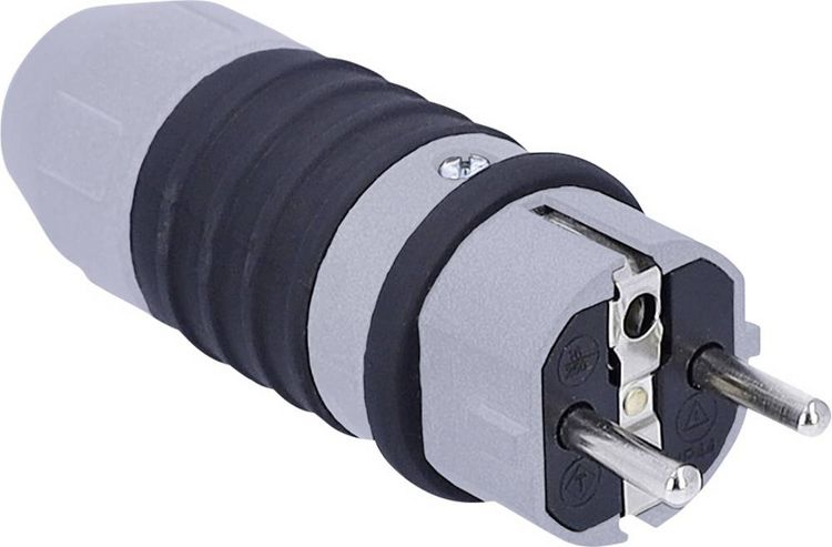 Produktbild: AS Schwabe 62301 Schutzkontaktstecker 230V Grau, Schwarz IP54