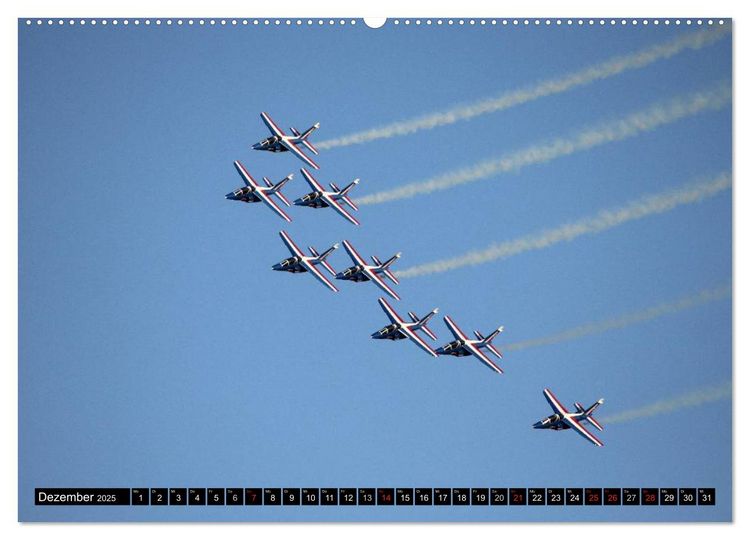 Produktbild: Augenblicke in der Luft: Patrouille de France (hochwertiger Premium Wandkalender 2025 DIN A2 quer), Kunstdruck in Hochglanz