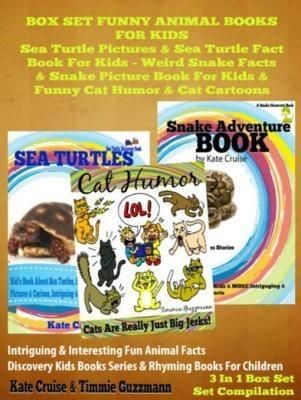 Produktbild: Sea Turtle Pictures & Sea Turtle Fact Book For Kids - Weird Snake Facts & Snake Picture Book For Kids & Cat Humor: 3 In 1 Box Set Kid Books With Anima