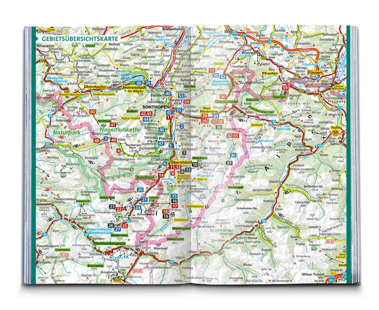 Produktbild: KOMPASS Wanderf&uuml;hrer Allg&auml;u, Allg&auml;uer Alpen, 60 Touren mit Extra-Tourenkarte