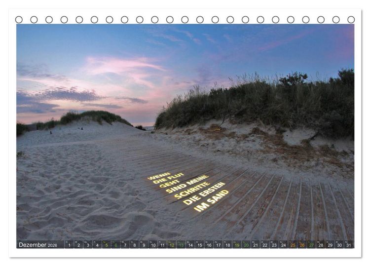 Produktbild: OP LANGEOOG (Tischkalender 2026 DIN A5 quer), CALVENDO Monatskalender