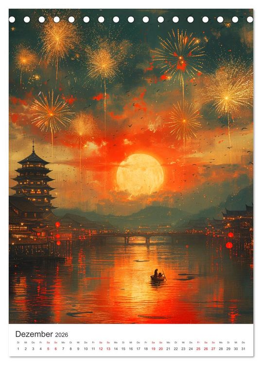 Produktbild: Japan. Impressionen im Aquarell-Stil (Tischkalender 2026 DIN A5 hoch), CALVENDO Monatskalender
