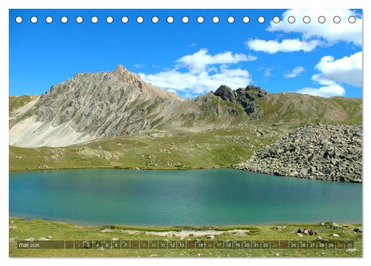Produktbild: Le paradis des lacs de montagne (Calendrier de bureau 2026 DIN A5 vertical), CALVENDO calendrier mensuel