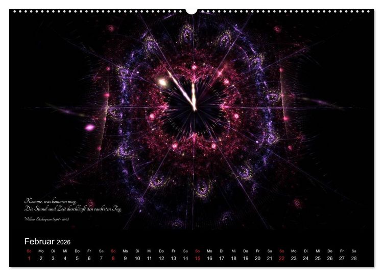 Produktbild: Zeit 2026 - Grafiken und Zitate (hochwertiger Premium Wandkalender 2026 DIN A2 quer), Kunstdruck in Hochglanz