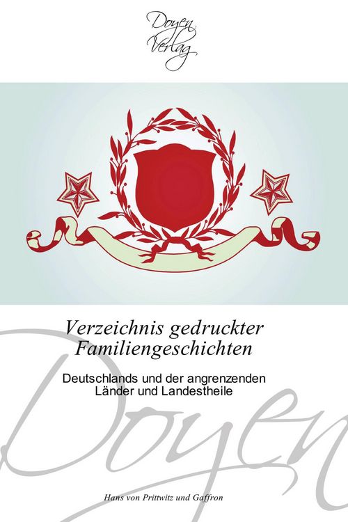 Produktbild: Verzeichnis gedruckter Familiengeschichten