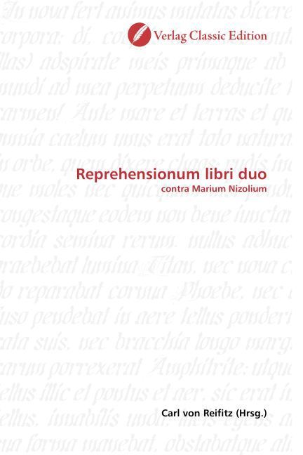 Produktbild: Reprehensionum libri duo