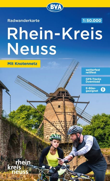 Produktbild: Radwanderkarte BVA Rhein-Kreis Neuss 1:50.000, reiß- und wetterfest, GPS-Tracks Download, mit Knotennetz