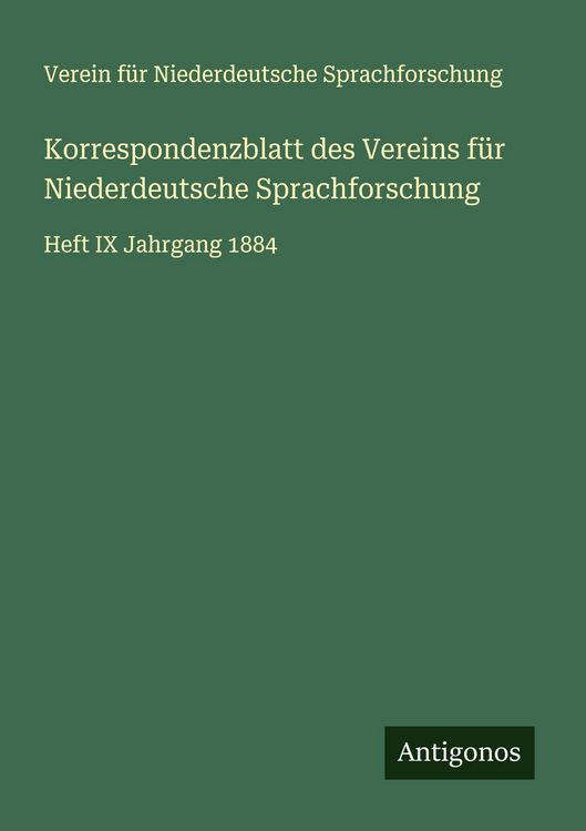 Produktbild: Korrespondenzblatt des Vereins f&uuml;r Niederdeutsche Sprachforschung