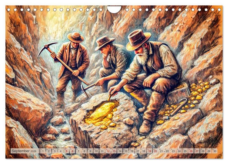 Produktbild: Auf den Spuren des Goldes - Vom Goldrausch am Yukon River (Wandkalender 2026 DIN A4 quer), CALVENDO Monatskalender