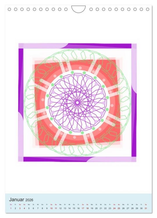 Produktbild: Transluzent-Mandalas (Wandkalender 2026 DIN A4 hoch), CALVENDO Monatskalender
