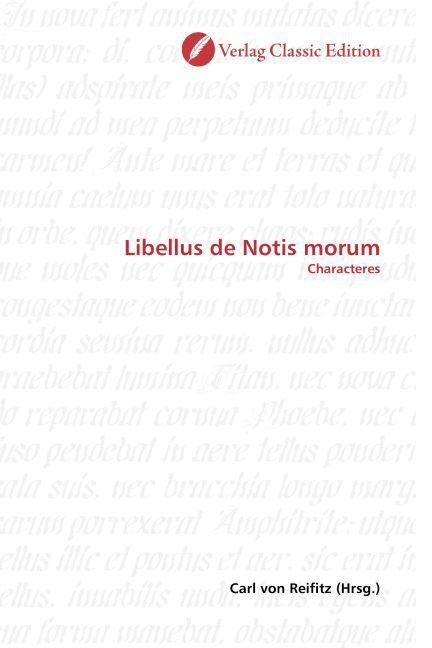 Produktbild: Libellus de Notis morum