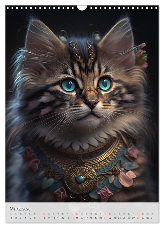 Produktbild: Boho Katzenbabys (Wandkalender 2026 DIN A3 hoch), CALVENDO Monatskalender