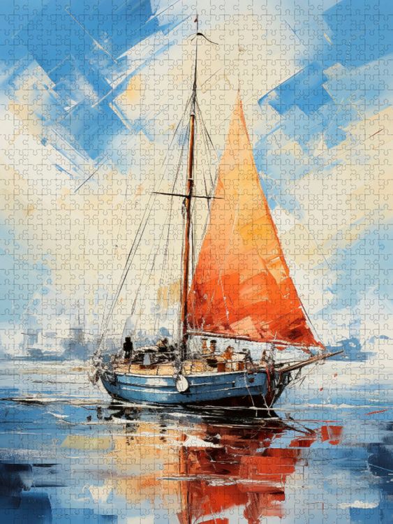 Produktbild: CALVENDO Puzzle Segeln - es geht los | 1000 Teile Lege-Gr&ouml;&szlig;e 64x48cm Foto-Puzzle f&uuml;r gl&uuml;ckliche Stunden