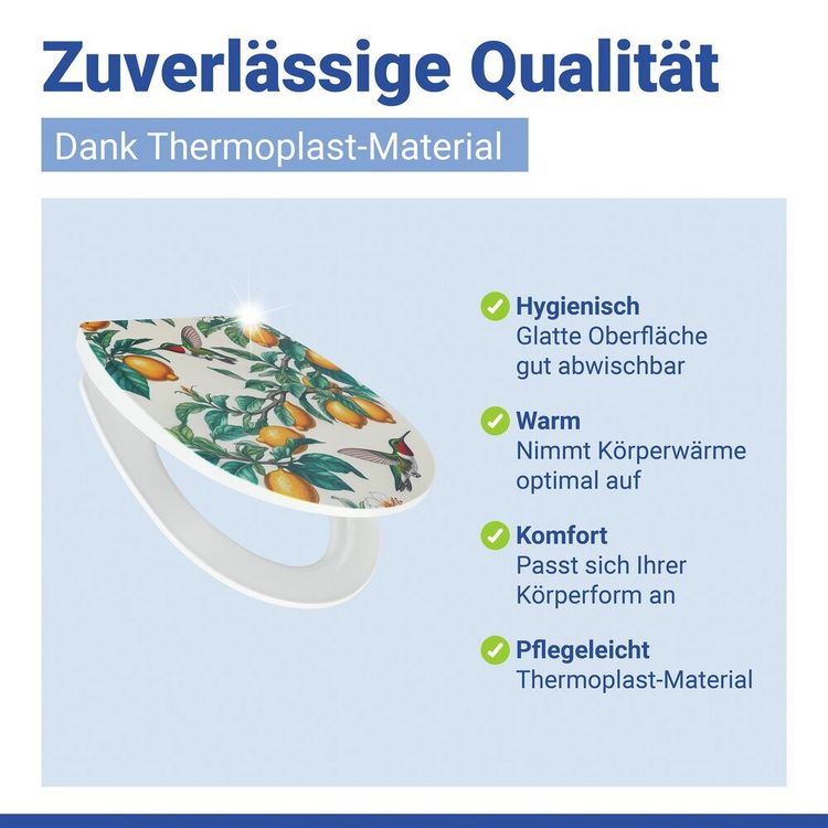 Produktbild: WC-Sitz Mod. Alberola, Toilettensitz mit Absenkautomatik und Relief-Druck