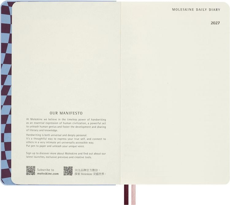Produktbild: Moleskine Alice im Wunderland 12 Monate Tageskalender 2027, L/A5, 1 Tag = 1 Seite, fester Einband