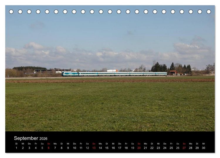 Produktbild: Mit der Bahn durch die Alpen (Tischkalender 2026 DIN A5 quer), CALVENDO Monatskalender