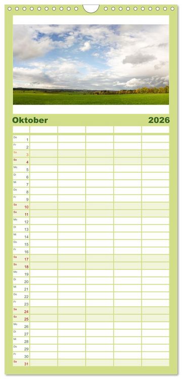 Produktbild: Familienplaner 2026 - Nationalpark Eifel - Sch&ouml;ne Tage im Gr&uuml;nen mit 5 Spalten (Wandkalender, 21 x 45 cm) CALVENDO