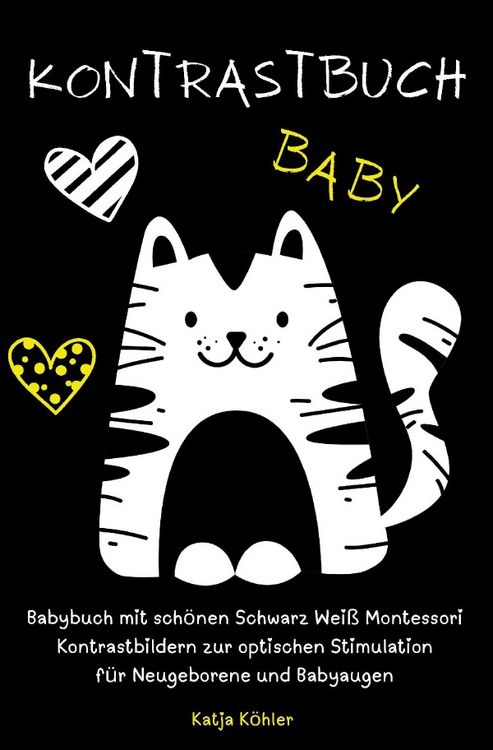 Produktbild: Kontrastbuch Baby Babybuch mit sch&ouml;nen Schwarz Wei&szlig; Montessori Kontrastbildern zur optischen Stimulation f&uuml;r Neugeborene und Babyaugen