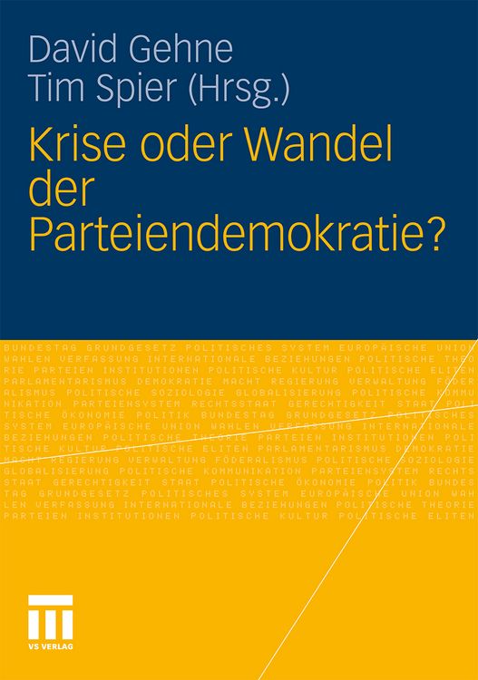 Produktbild: Krise oder Wandel der Parteiendemokratie?