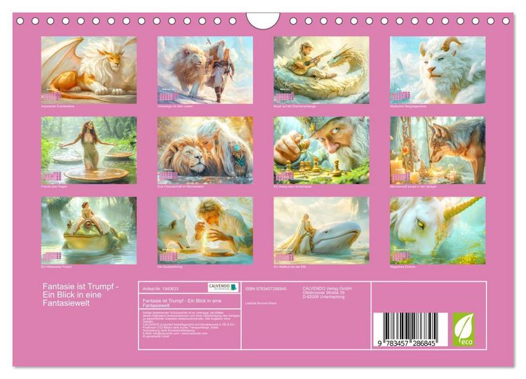 Produktbild: Fantasie ist Trumpf - Ein Blick in eine Fantasiewelt (Wandkalender 2026 DIN A4 quer), CALVENDO Monatskalender
