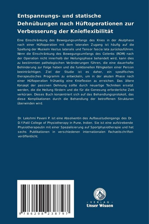 Produktbild: Entspannungs- und statische Dehn&uuml;bungen nach H&uuml;ftoperationen zur Verbesserung der Knieflexibilit&auml;t