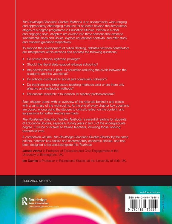 Produktbild: The Routledge Education Studies Textbook