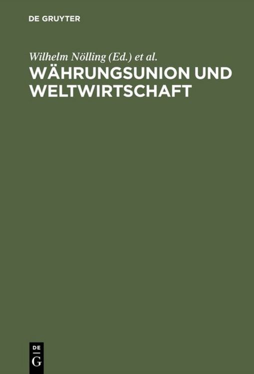 Produktbild: W&auml;hrungsunion und Weltwirtschaft
