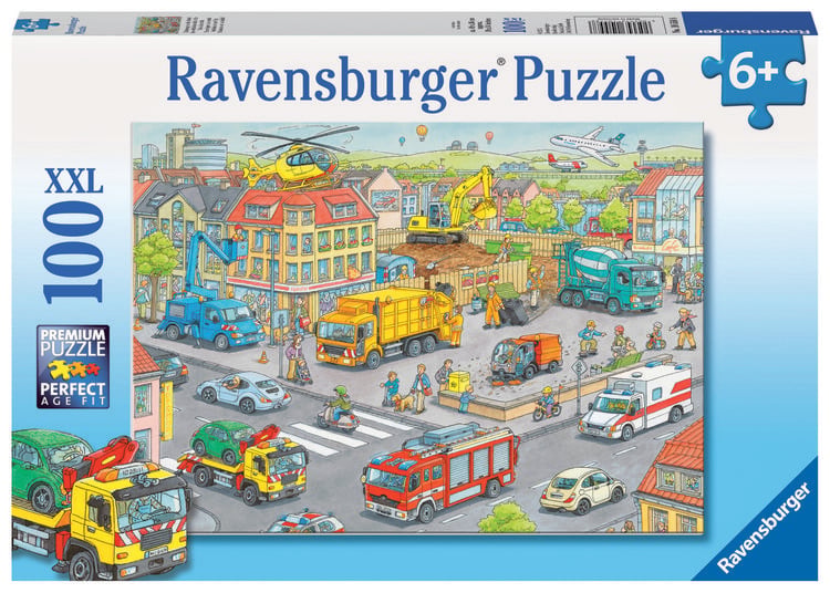 Produktbild: Puzzle Ravensburger Fahrzeuge in der Stadt 100 Teile XXL