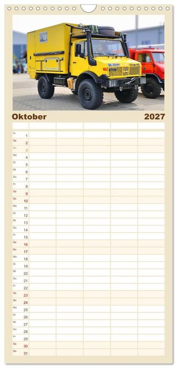 Produktbild: Familienplaner 2027 - Universalmotorger&auml;te Eine Stern-Parade mit 5 Spalten (Wandkalender, 21 x 45 cm) CALVENDO