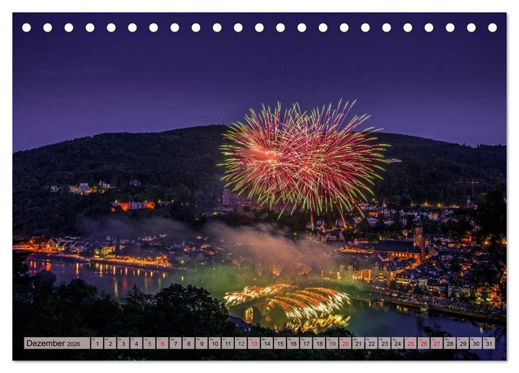 Produktbild: Heimweh nach Heidelberg - Die romantische Stadt am Neckar (Tischkalender 2026 DIN A5 quer), CALVENDO Monatskalender