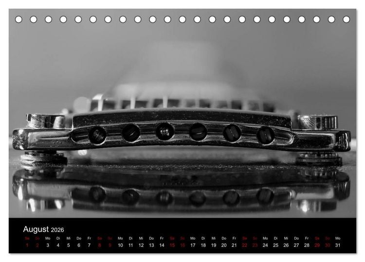 Produktbild: Regelwerke - Details alter E-Gitarren (Tischkalender 2026 DIN A5 quer), CALVENDO Monatskalender
