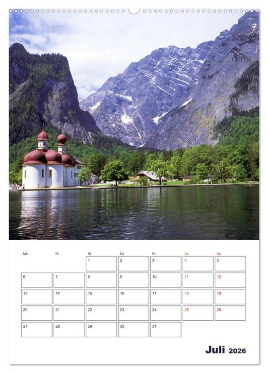 Produktbild: Sch&ouml;nes Land Bayern (hochwertiger Premium Wandkalender 2026 DIN A2 hoch), Kunstdruck in Hochglanz