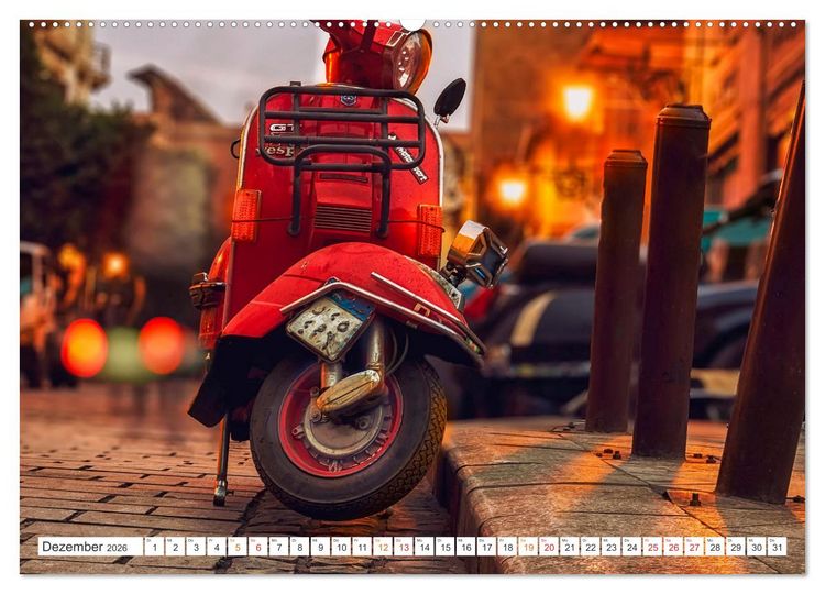 Produktbild: Kult Roller - Vesparade (hochwertiger Premium Wandkalender 2026 DIN A2 quer), Kunstdruck in Hochglanz