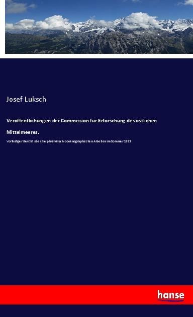 Produktbild: Ver&ouml;ffentlichungen der Commission f&uuml;r Erforschung des &ouml;stlichen Mittelmeeres.