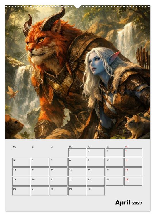 Produktbild: Mythische Gef&auml;hrten (hochwertiger Premium Wandkalender 2027 DIN A2 hoch), Kunstdruck in Hochglanz