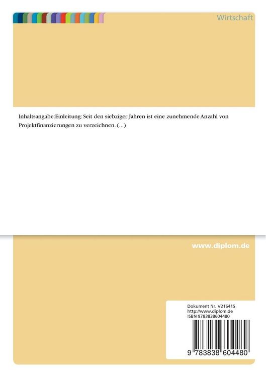 Produktbild: Internationale Projektfinanzierung