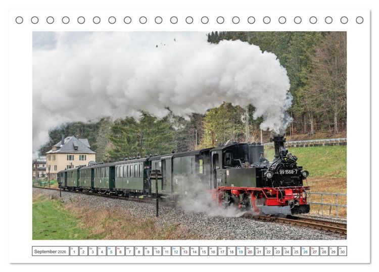 Produktbild: Volldampf voraus! (Tischkalender 2026 DIN A5 quer), CALVENDO Monatskalender