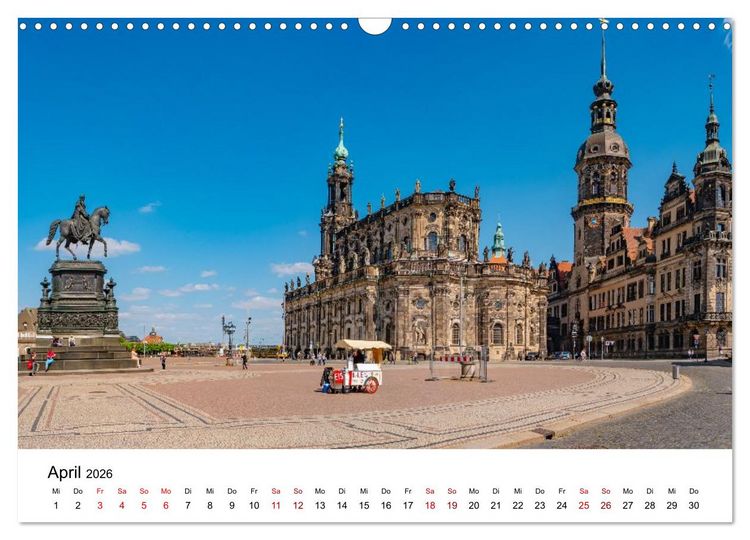 Produktbild: Dresden, Pure Eleganz an der Elbe (Wandkalender 2026 DIN A3 quer), CALVENDO Monatskalender