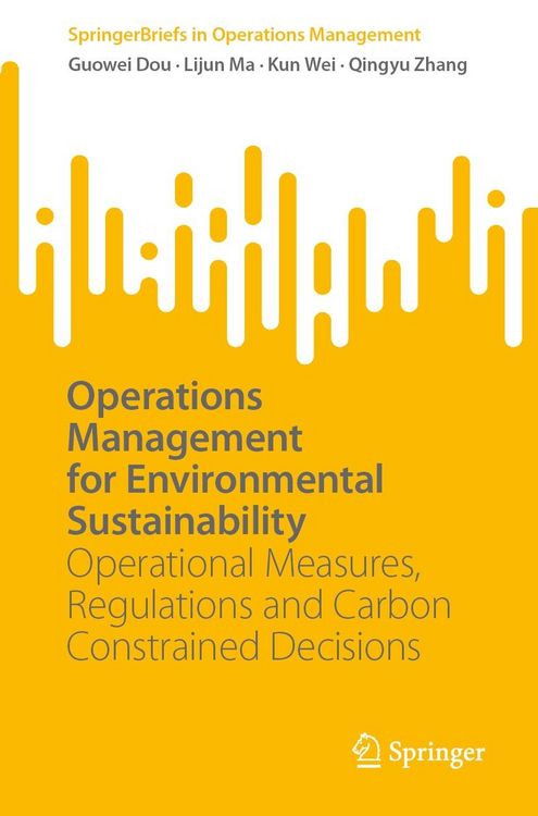 Produktbild: Operations Management for Environmental Sustainability