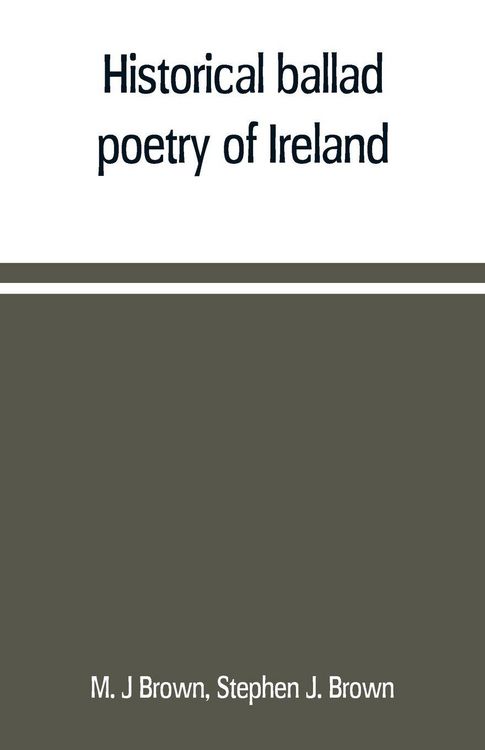 Produktbild: Historical ballad poetry of Ireland