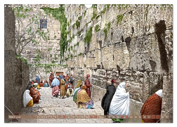 Produktbild: Altes Jerusalem um das Jahr 1900 - Fotos neu restauriert und koloriert (Wandkalender 2026 DIN A3 quer), CALVENDO Monatskalender
