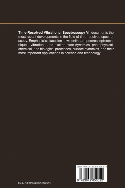 Produktbild: Time-Resolved Vibrational Spectroscopy VI