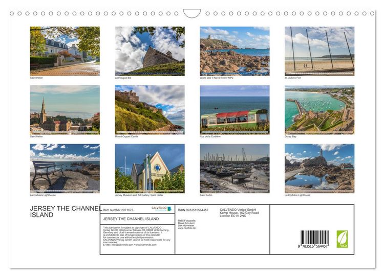 Produktbild: JERSEY THE CHANNEL ISLAND (Wall Calendar 2026 DIN A3 landscape), CALVENDO 12 Month Wall Calendar