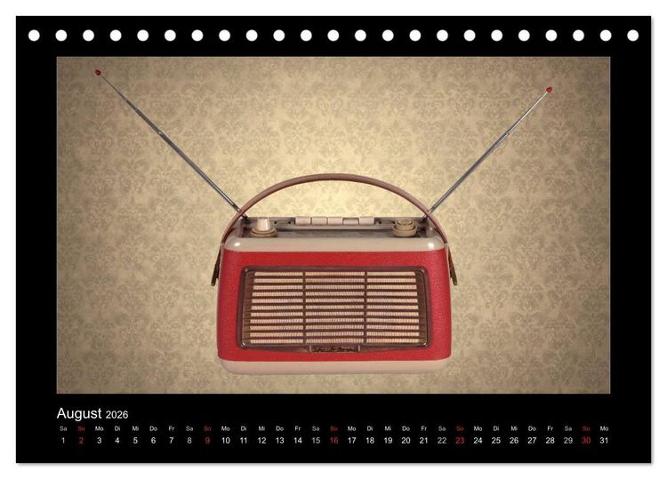 Produktbild: Dampfradios - Antike Radios mit Charme und Patina (Tischkalender 2026 DIN A5 quer), CALVENDO Monatskalender