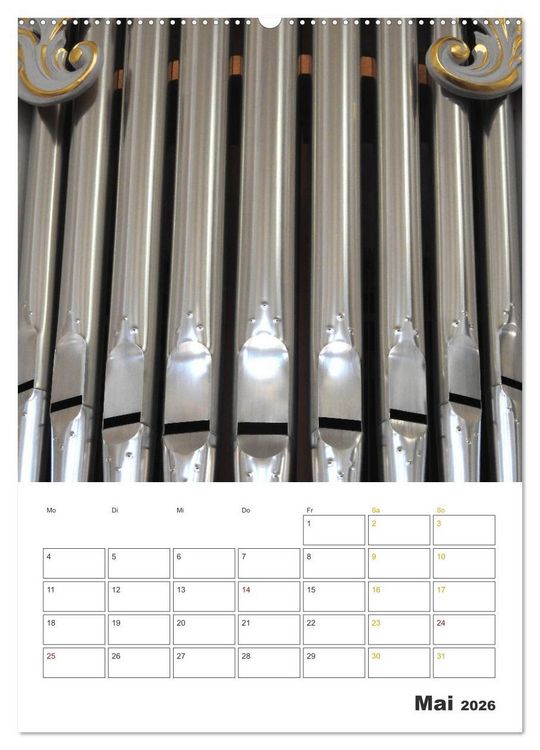 Produktbild: Orgeln zum Verlieben! (Wandkalender 2026 DIN A2 hoch), CALVENDO Monatskalender